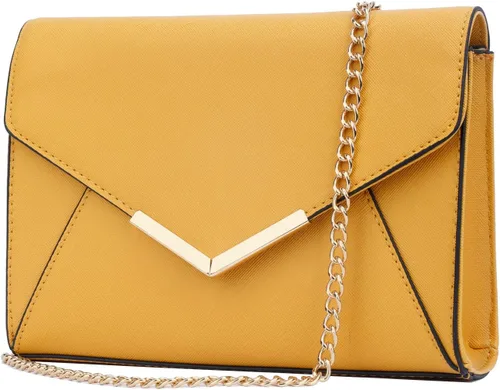 Miniatura 11 de KKXIU Bolso Clutch de Noche Tipo Sobre de Cuero Sintético Elegante para Mujer, Bolso Plegable para Fiesta, Boda, Graduación
