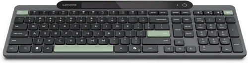 Miniatura 9 de Lenovo 800 Teclado Bluetooth Autocargable, Utiliza Luz Ambiental para la Carga, Bluetooth 5.1, Soporta 3 Dispositivos, Sin Batería, Inalámbrico, Gris