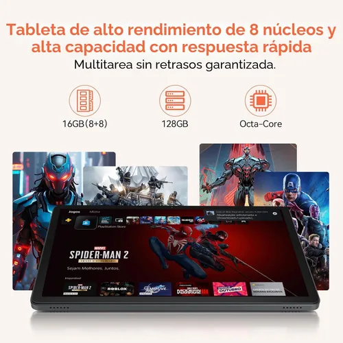 Miniatura 5 de Tableta Android 15 de 11 pulgadas con procesador Octa Core 16 GB RAM 128 GB ROM 1TB Expandir tableta con batería de 7000 mAh, cámara de 21 MP