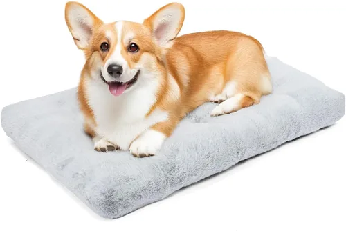 Miniatura 8 de Amazon Basics Cama grande para perro para jaula, colchón grande lavable para perro para perrera, antideslizante, 42x28x4 pulgadas