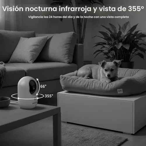 Miniatura 7 de INFIYA Cámaras 360 para Seguridad del Hogar - Cámara Interior de Monitoreo para Bebé/Niñera con Resolución Alta 2K y Llamada con un Toque