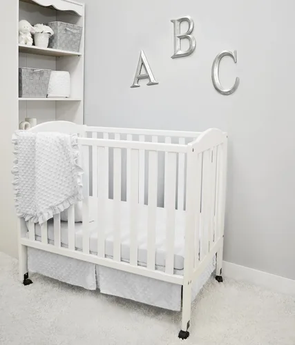 Miniatura 9 de American Baby Company Heavenly Soft Minky Dot - Juego de ropa de cama de 3 piezas para cuna, color azul, para niños y niñas