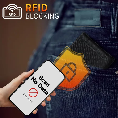 Miniatura 24 de Swallowmall Cartera de piel con bloqueo Rfid para hombre, billetera plegable con tarjeta extraíble, 2 ventanas para identificación, 10 ranuras