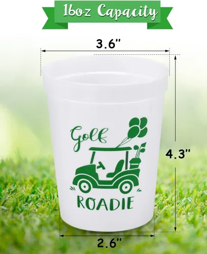 Miniatura 3 de Nefelibata Copas de golf para despedida de soltera, 12 unidades, vasos de plástico Let's Par-Tee, decoraciones de fiesta temática de golf