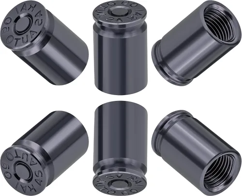 Miniatura 31 de Tapas de válvula de neumático, bala, aleación de aluminio, cubiertas universales a prueba de polvo para automóviles, SUV, camiones, bicicletas