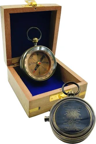 Miniatura 4 de Regalos de brújula grabada con poema con caja de madera, regalo inspirador para hombres, mujeres, niños y niñas, ideas de regalo para graduación