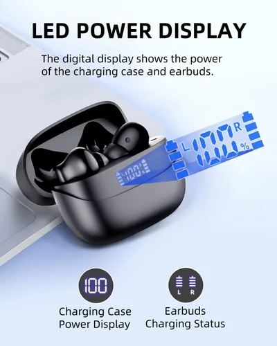 Miniatura 3 de Auriculares inalámbricos A8 PRO Bluetooth y auriculares intrauditivos con graves profundos, llamada clara, IPX7 impermeables, auriculares