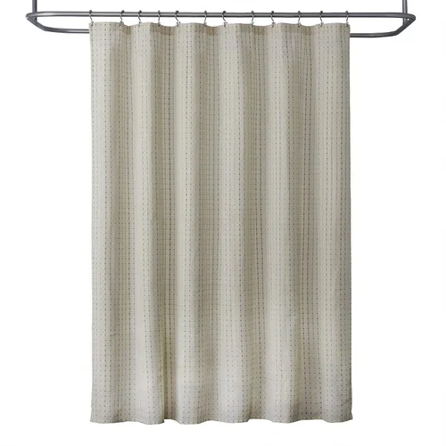 Miniatura 10 de SKL Home by Saturday Knight Ltd. Cortina de ducha de tela Hopscotch, color gris, 72x72 pulgadas Hopscotch (gris)