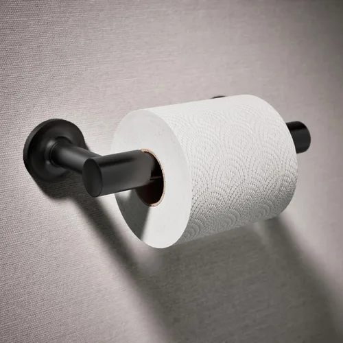 Miniatura 2 de KOHLER 14377-BL Purist® Soporte giratorio para papel higiénico, negro mate