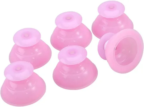 Miniatura 9 de Juego de 12 tazas de ventosas de silicona rosadas, juego profesional de terapia de succión de masaje al vacío, ventosas corporales, taza de masaje