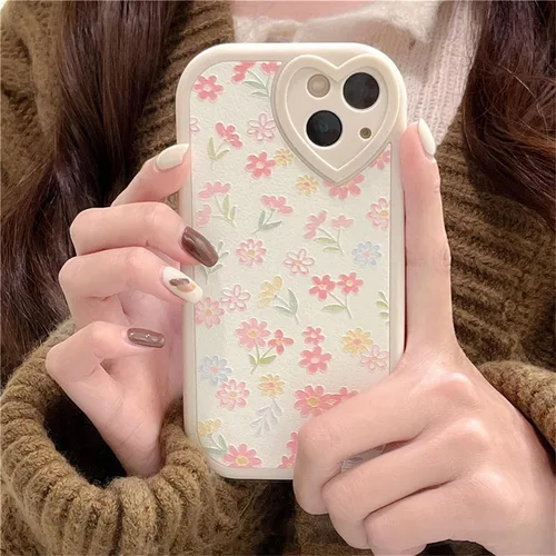 Miniatura 2 de Ownest Funda compatible con iPhone 13 Pro Max con bonito patrón floral de flores para mujeres y niñas, funda de silicona suave con protección