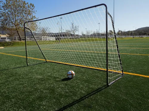 Miniatura 7 de Portería de fútbol de acero galvanizado recubierto de polvo de 12 x 6 pies con red. Ayuda de entrenamiento portátil AYSO de tamaño reglamentario