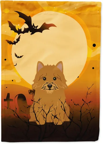 Miniatura 102 de Caroline's Treasures BB4307GF - Bandera de Halloween Airedale para jardín, bandera decorativa para patio exterior, obras de arte de patio, macizos