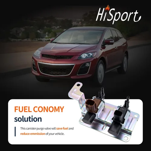 Miniatura 2 de Hisport 4M5G-9A500 Válvula solenoide de conducto de vacío colector de admisión compatible con Maz-da 3 5 6 CX-7 K5T46597 Reemplaza K5T81777 K5T46597