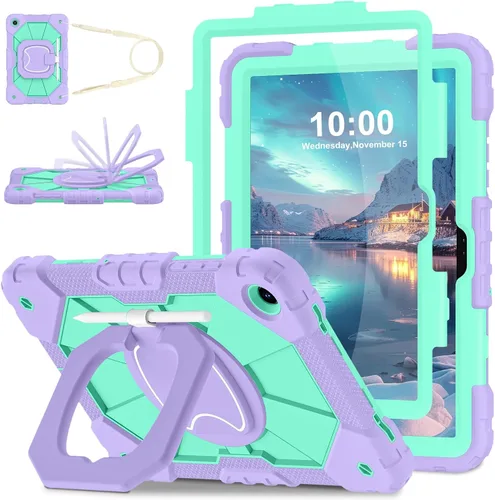 Miniatura 21 de WESOROL Funda para Samsung Galaxy Tab S10 Lite/S10 FE/S9 FE/S9 10.9/11 pulgadas (2025/2023), Funda para Tableta Galaxy Tab S9 a prueba de golpes
