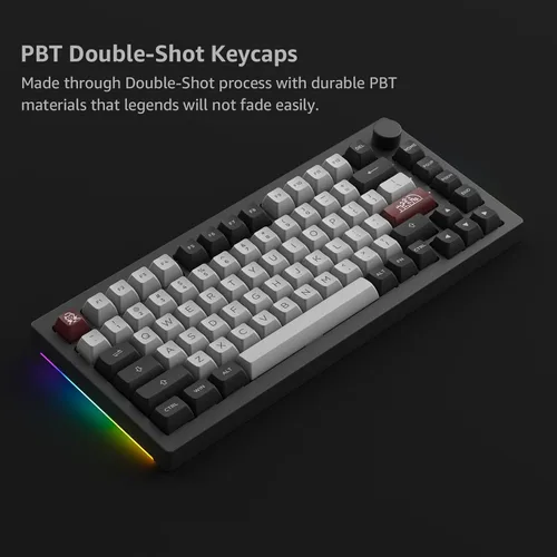 Miniatura 5 de Akko Dracula Castle Teclado Mecánico 5075B Plus 75% RGB Intercambiable en Caliente, Teclado de Juego con Múltiples Modos con Perilla, con Teclas PBT