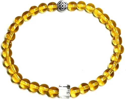 Miniatura 6 de Irish Whiskey Lover Bracelet in 2 Styles With Celtic Knot and Optional Shamrock Charm - Couples' Quartz and Glass Bracelet - Custom Sized for a