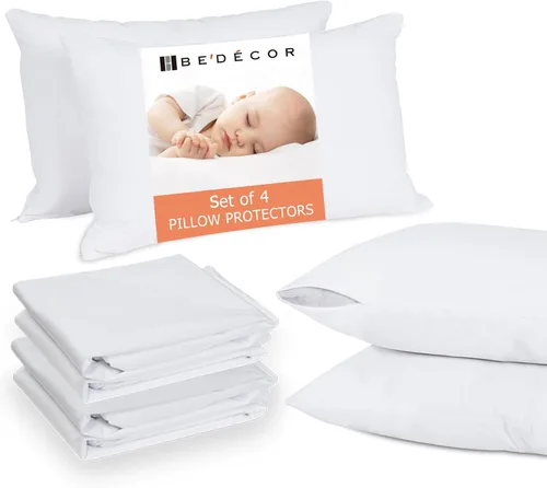 Miniatura 8 de Bedecor Paquete de 2 protectores de almohada Queen con cremallera, fundas de almohada impermeables, suaves, a prueba de polvo, con agujeros