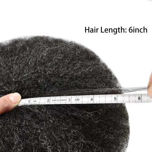 Miniatura 5 de Unidad rizada afro para hombres negros, afroamericano brasileño tupé para hombres, piezas de cabello para hombre, sistema de reemplazo de tupé