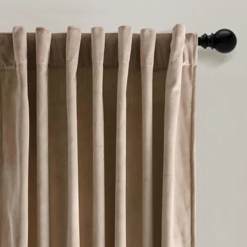 Miniatura 2 de Lush Decor Prima Velvet - Par de paneles de cortinas para ventana con pestaña trasera y bolsillo para cortinero, 84 pulgadas de largo x 54 pulgadas