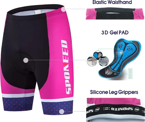 Miniatura 6 de sponeed Conjunto de camiseta y pantalones cortos de gel 3D de manga corta para mujer