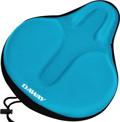 Miniatura 10 de DAWAY - Funda cómoda para asiento de bicicleta - Cojín acolchado de gel de silicona y espuma viscoelástica para asiento de bicicleta para hombres