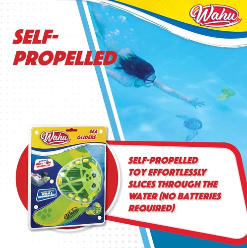 Miniatura 4 de WAHU Sea Gliders - Juguete de tortuga subacuática para piscina con chorro autopropulsado y aletas ajustables, juguete de buceo en piscina que se
