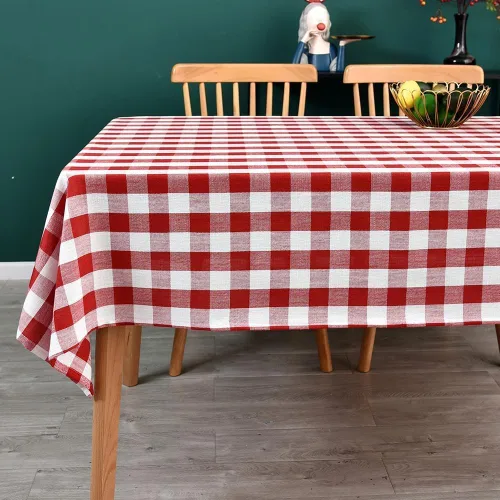 Miniatura 15 de Mantel de Algodón Resistente para Mesa Cuadrada Estilo Granja Vintage Mantel Lavable Cobertura de Mesa Rústica (Gris, 52''x52'')