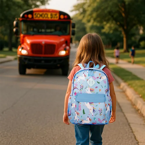 Miniatura 2 de KK CRAFTS Mochila preescolar para jardín de infantes y niños pequeños, mochilas para escuela primaria para niños y niñas con correa para el pecho