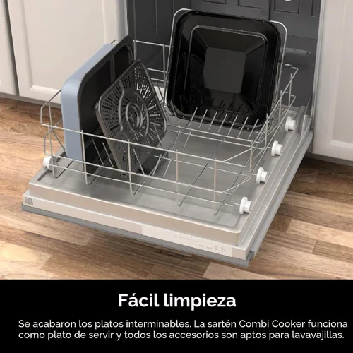 Miniatura 12 de Ninja Combi Multicocina, horno y freidora de aire, comidas completas en 15 minutos, funciones 14 en 1, cocina combinada + freír al aire, hornear