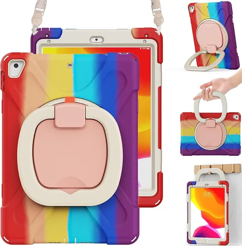 Miniatura 39 de Funda para iPad Air de 3ª generación – Funda resistente para niños con soporte giratorio, soporte para lápices y correa de transporte para iPad