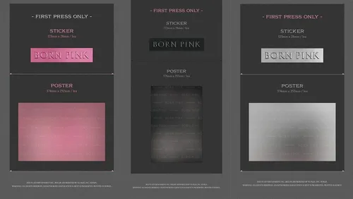 Miniatura 6 de Dreamus Black Pink - BORN PINK [versión de caja] 2do álbum + póster plegado [edición coreana] (PINK Ver.), YGP0181