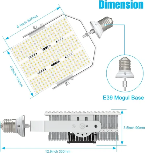 Miniatura 5 de BBESTLED Kit de reacondicionamiento de caja de zapatos LED de 240 W, E39 Mogul Base LED luces de cancha deportiva, luces de poste ETL, accesorio