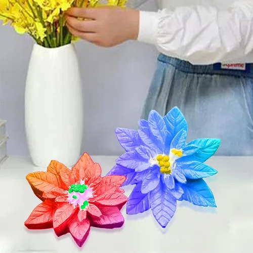 Miniatura 6 de Rolin Roly Molde de flor de resina, moldes de resina para plantas, molde de cristal epoxi 3D, moldes de flores de silicona epoxi para decoración