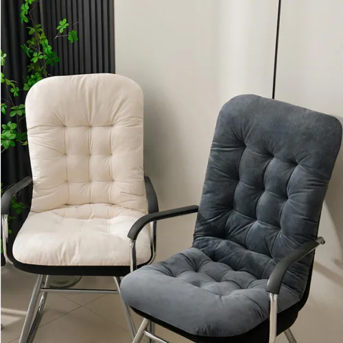 Miniatura 6 de Cojín para silla de oficina, cojín de asiento de felpa con respaldo de apoyo, cojines de escritorio para silla de jugador, silla mecedora reclinable