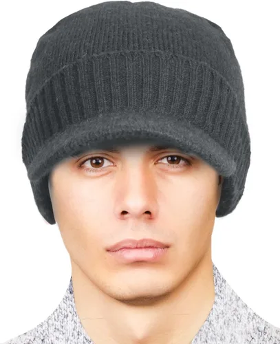 Miniatura 15 de Dahlia Gorro para hombre con visera - lana, sombrero de invierno con borde, forro polar