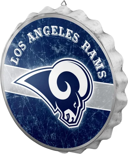Miniatura 6 de NFL Team Logo Distressed Metal Hanging Wall Bottle Cap Sign