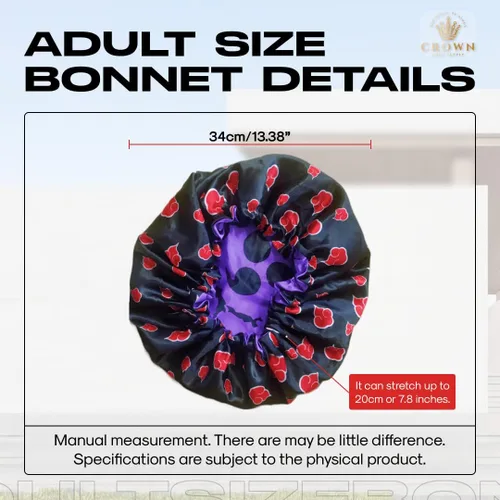 Miniatura 6 de Double Layer Reversible Anime Bonnet for Men and Women - Comfortable Satin Silky Fabric with Elastic Soft Band