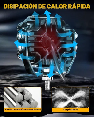 Miniatura 7 de Auxbeam - Luces de conducción redondas de 3 pulgadas, laterales, 108 W con DRL ámbar, luz de zanja ultraancha de 270°, 3 modos de luz, blanca, ámbar