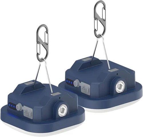 Miniatura 9 de Luces LED de campamento de 4 pulgadas recargables de 1500 lúmenes, 10000 mAh, hasta 120 horas de funcionamiento, 4 modos de luz, IP54 resistente al