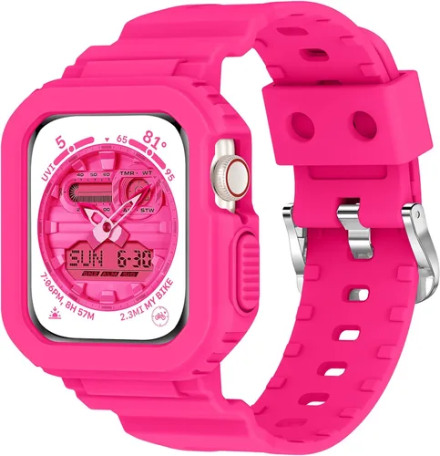 Miniatura 33 de XYF Compatible con correas cristalinas para Apple Watch de 1.929 in, 1.811 in, 1.772 in, 1.732 in, 1.654 in, 1.614 in, 1.575 in, 1.496 in, funda