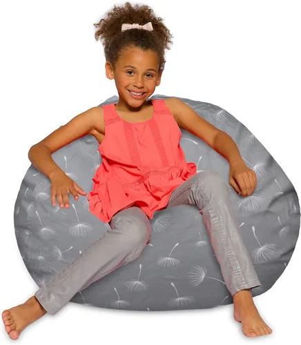 Miniatura 30 de Posh Creations - Sillón puff para niños, adolescentes y adultos, incluye funda extraíble y lavable a máquina, tamaño mediano de 27 pulgadas, lona
