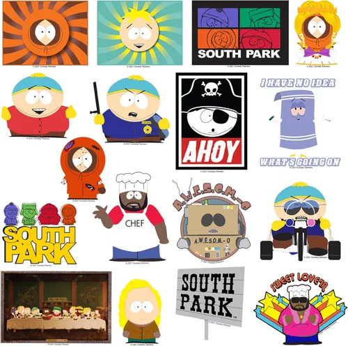 Miniatura 4 de South Park - Paquete de calcomanías con licencia oficial, calcomanías de vinilo troqueladas grandes de lujo, paquete variado para laptop, botella