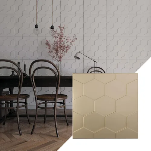 Miniatura 36 de Ekena Millwork WP20X20HBWH 19 5/8 pulgadas de ancho x 19 5/8 pulgadas de alto Panal EnduraWall Decorativo 3D Panel de Pared Cubre 2.67 pies cuadrados