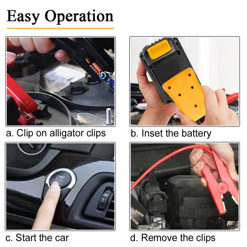 Miniatura 6 de Cabos de puente con adaptador compatibles con batería Dewalt 20V, 1.3 pies 8AWG portátiles, cables de puente de batería Dewalt para automoción