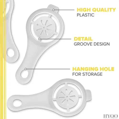 Miniatura 3 de Separador de huevos para huevos crudos, herramienta separadora de yema de huevo con diseño de cuenco colgante para menos desorden, cuenco