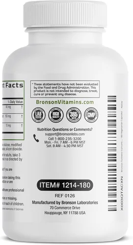 Miniatura 5 de Bronson Curcumina de cúrcuma extra fuerte, antioxidante, apoyo articular y digestión con BioPerine, sin OMG, 180 cápsulas vegetarianas