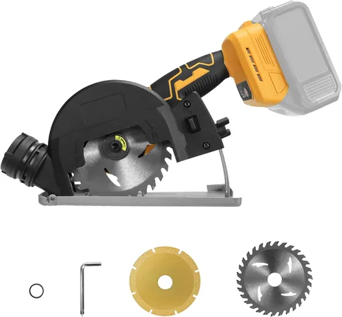 Mini sierra circular para batería Dewalt de 20 V, 12000 rpm, sierra circular pequeña sin escobillas de 4 pulgadas, profundidad de corte de 0.8