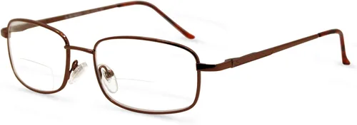 In Style Eyes Enda Middle - Gafas de lectura bifocales de diseño italiano con montura metálica con cable, lente no polarizada