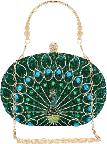 Miniatura 10 de SH Bolsos de mano para mujer, bolso formal de noche con diamantes de imitación, bolsos brillantes para boda, fiesta, cóctel, baile de graduación